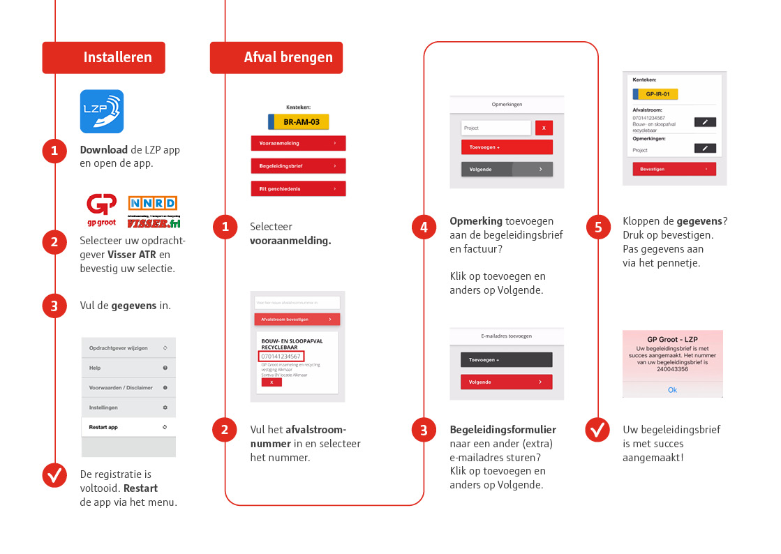 lzp app handleiding laden en lossen